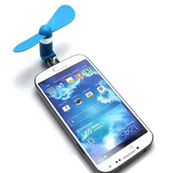Портативный USB мини вентилятор для айфона iPhone Синий