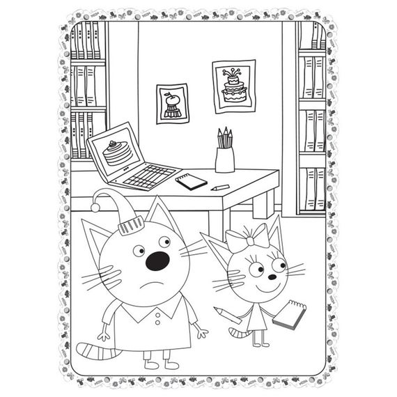 Розмальовка для дітей Три кота "Кіношедевр" 1163012 кольоровий штрих | Зображення 3