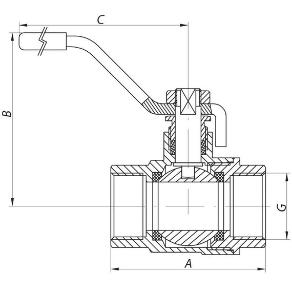 Кран кульовий Waterpro 1 1/4 "ГГР (WP0138) | Зображення 1