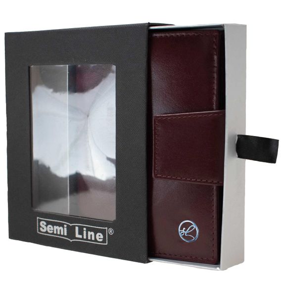 Гаманець жіночий шкіряний Semi Line RFID Dark Red (P8261-2) | Зображення 3