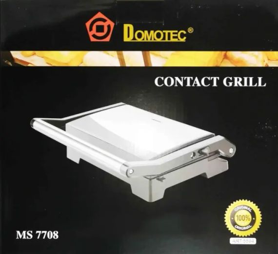 Гриль контактный Domotec MS 7708, прижимной гриль | Зображення 1