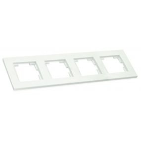 Рамка горизонтальна чотиримісна RITA, Mutlusan, білий, (арт.47-00-83)