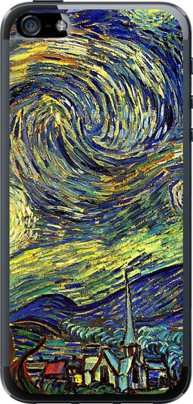 Чехол на iPhone 5s Винсент Ван Гог. Звёздная ночь "163u-21-17620"