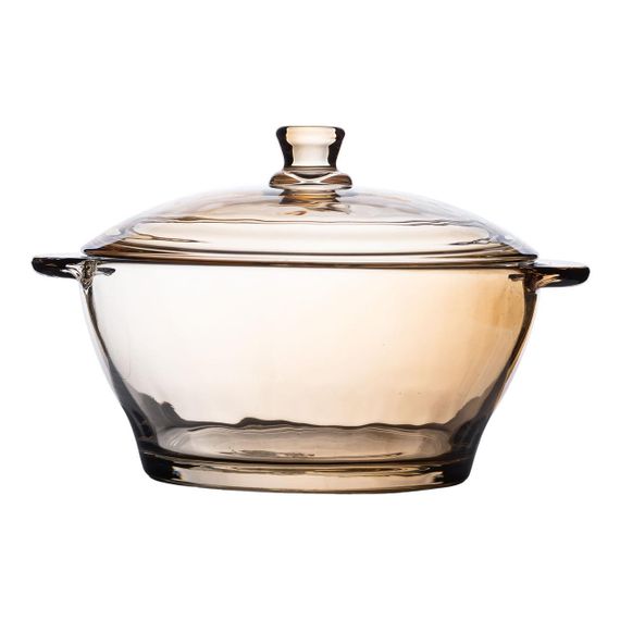 Супница с крышкой стеклянная Ø 15.5 см бульонница 1 л для горячих блюд HP-YH-5