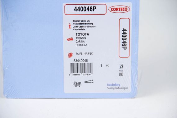 Прокладка клапанної кришки Toyota Corolla 1.6 94-00, CORTECO (440046P) | Зображення 2