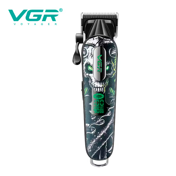 Аккумуляторная машинка для стрижки VGR V-279 GREEN, 6 насадок, 9000 RPM, 2500 mAh, LED дисплей | Зображення 1