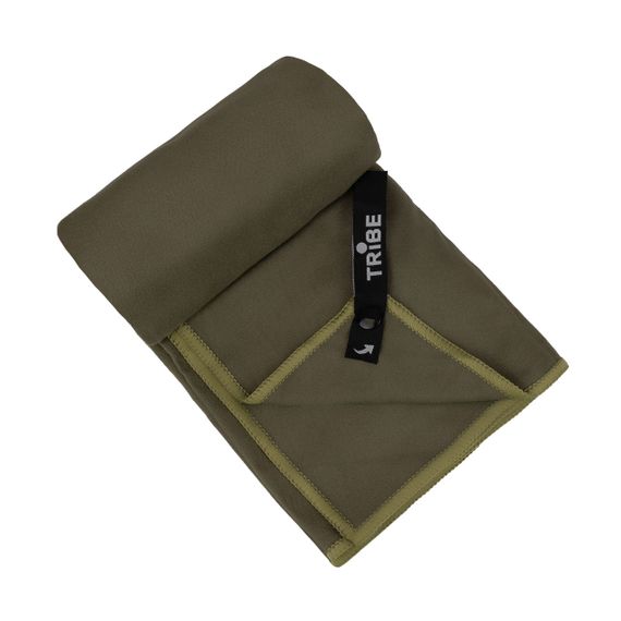 Рушник туристичний з мікрофібри Tribe Pocket Towel 75х150 см army-green, похідний рушник трайб | Зображення 5