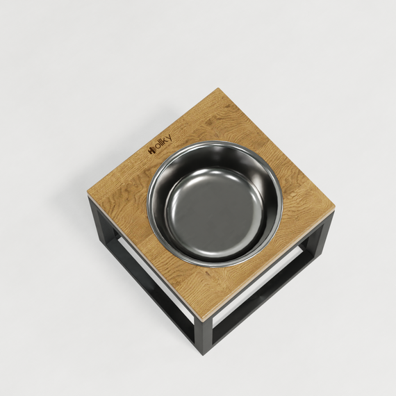 Миска на подставке для больших собак Hollky Base Solo XL (1 × 1,8 л) Solo XL-262620-GRNT | Зображення 7