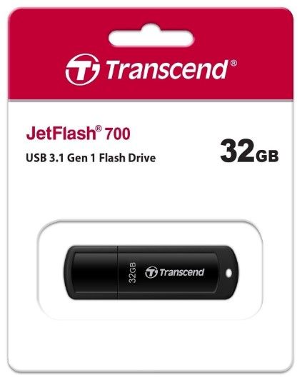 Flash Drive Transcend JetFlash 700 32 GB USB 3.1 Black (TS32GJF700) | Зображення 1