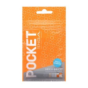 Кишеньковий мастурбатор TENGA Pocket Hexa-Brick: Геометрична стимуляція у вашій кишені