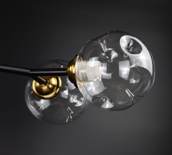 Люстра стельова на 6 лампочок 26490 Латунь 30-70х94х94 см. | Зображення 3