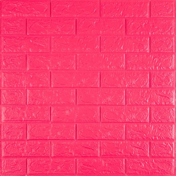 3D панель самоклеюча 700х770х5мм цегла Малинова-червона (108-5) SW-00001364