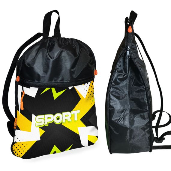 Рюкзак-мешок для обуви,спортивной формы Sport детская сумка для сменки с расширителем (01419)