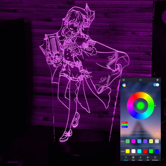 Акриловий світильник-нічник керування з телефона Венти (Venti) tty-n000681