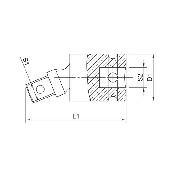 Кардан для головок торцевих ударних WURTH 3/4 дюйми | Зображення 1