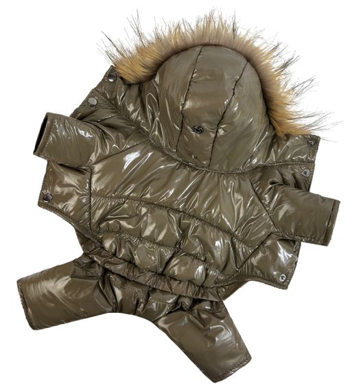Зимовий комбінезон лакований тауп A-82 | Зображення 1
