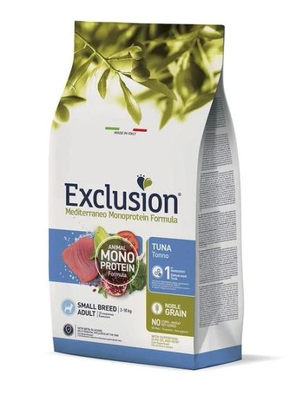 Повнораціонний сухий корм Exclusion Adult Tuna Small Breed з тунцем для дорослих собак дрібних порід 2 кг