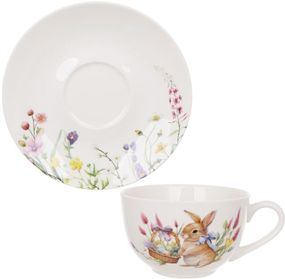Чайний порцеляновий набір "Easter Melody" 2 чашки 250мл з блюдцями