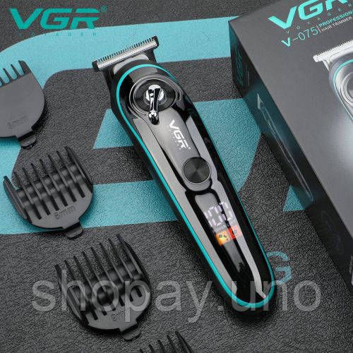 Професійна машинка для волосся VGR V-075, Машинка для стрижки акумуляторна з насадками XP-80 | Зображення 7