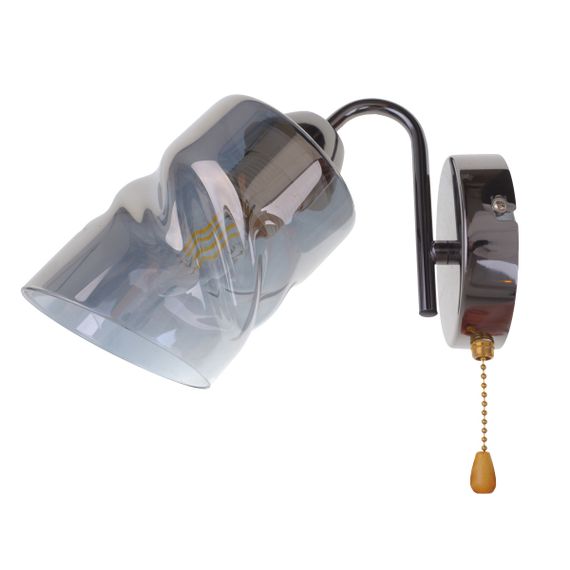 Бра со стеклянным плафоном LK-723W/1 E27 BK + CH | Зображення 1