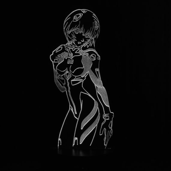 Акриловый светильник-ночник Рей Аянами (Rebuild) белый tty-n000561