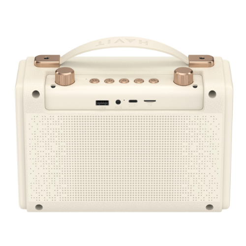 Портативна ретро колонка караоке HAVIT SK823BT 16W RGB Beige (10/ящ) | Зображення 1