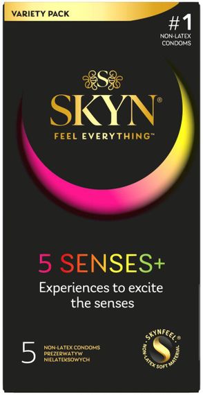 Набір безлатексних презервативів SKYN 5 Senses, 5 видів (5 шт) Sex Aura