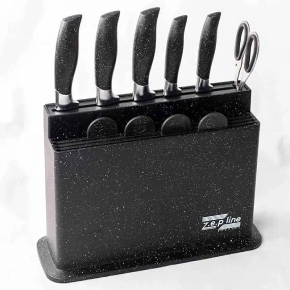 Набір ножів із обробними дошками Zepline ZP-043 10 предметів на підставці | Зображення 3