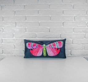 Подушка для дивану оксамитова Метелик 50x24 см (52BP_AW004)