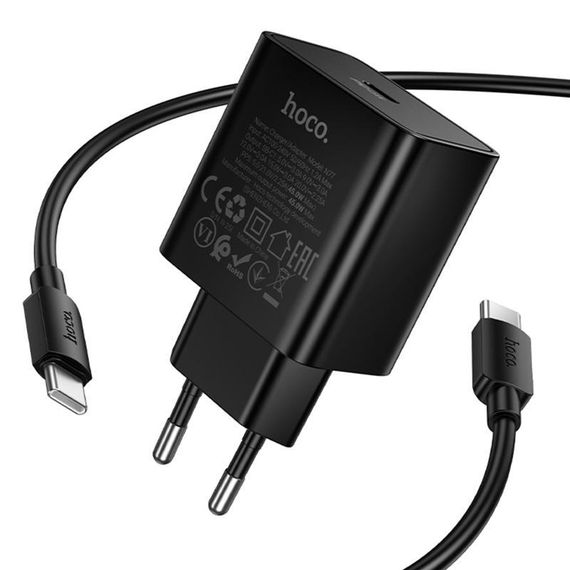 МЗП Hoco N77 Star PD45W (1USB-C) + кабель Type-C to Type-C Black | Зображення 3