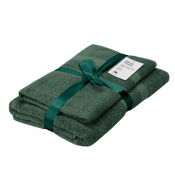 Набір рушників ARDESTO махрових Splendid 50х90см, 70х140см, 2шт, 100% бавовна, зелений (ART2359GE)