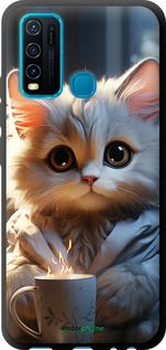 Чохол на Vivo Y30 Білий кіт "5646b-2154-2448"