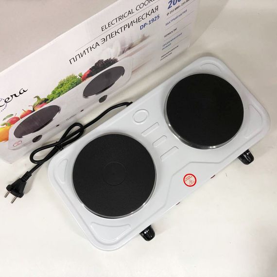 Потужна одноконфорочна електроплита Suntera DP-1925 2000 Вт, Портативна плита електро WQ-97 | Зображення 5