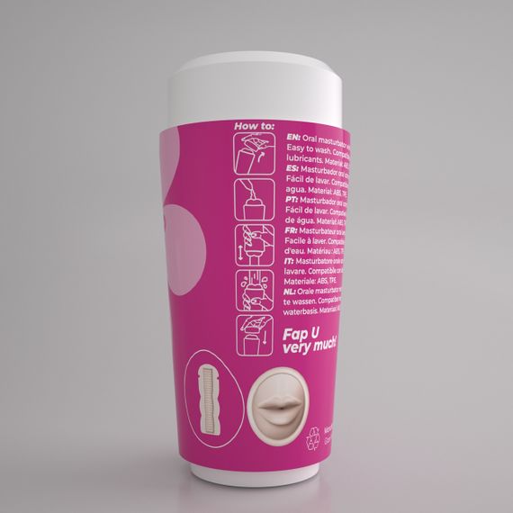 Портативний мастурбатор рот CRUSHIOUS FAPPUCINO у вигляді стаканчика кави, з кришкою Sex Aura | Зображення 3