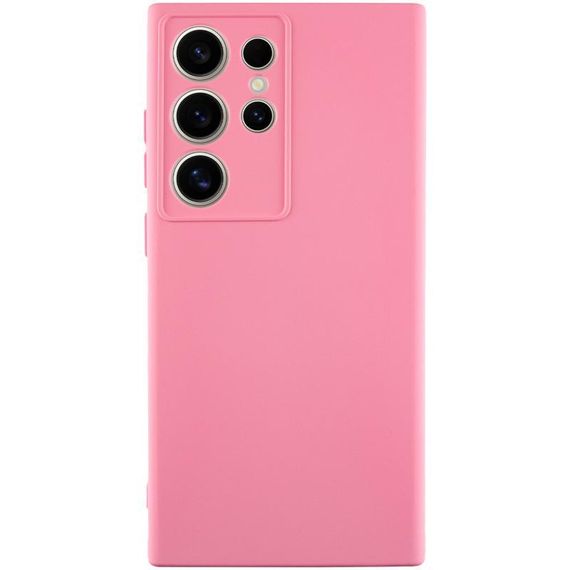 Чохол TPU GETMAN Liquid Silk Full Camera для Samsung Galaxy S24 Ultra Рожевий / Pink