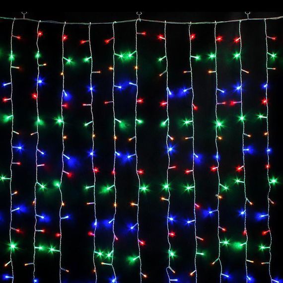 Гірлянда водоспад 400 LED (RD7149) 3x3м З заглушкою (10x40) Мікс (різнобарвна)