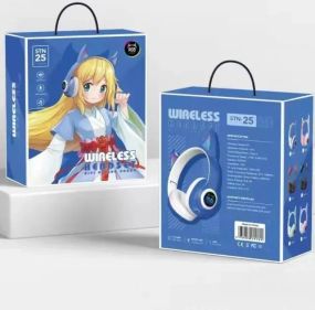 Беспроводные детские Наушники с Ушками с подсветкой с MicroSD Ear STN-25 Bluetooth