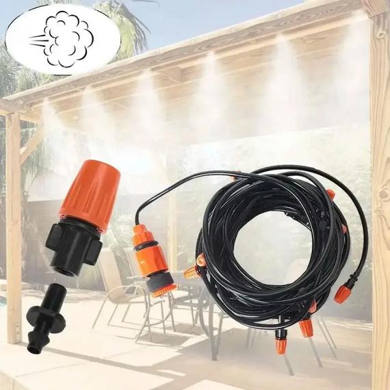 Садовий туманоутворювач 20 м для альтанок і відкритих майданчиків, система розпилення води | Зображення 5
