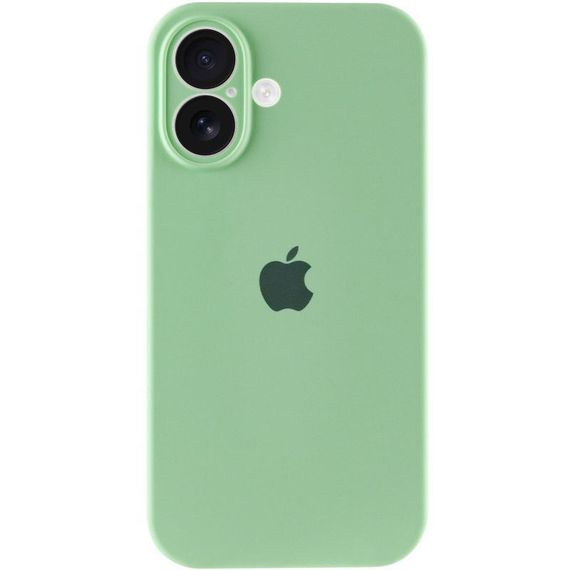 Чехол Silicone Case Full Camera Protective (AA) для Apple iPhone 16 (6.1") Зеленый / Pistachio | Зображення 3