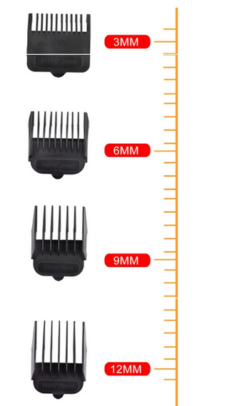 Профессиональная машинка для стрижки волос DSP 90063 триммер от сети 4 насадки 3-12 мм лезвия из нержавеющей стали Серый | Зображення 1
