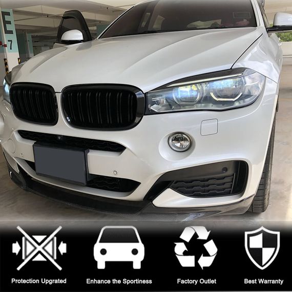 Реснички на Фары Карбон V1 для BMW X6 F-16 2014-2019 гг | Зображення 1