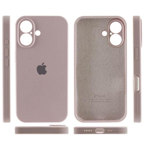 Чехол Silicone Case Full Camera Protective (AA) для Apple iPhone 16 (6.1") Серый / Lavender | Зображення 2