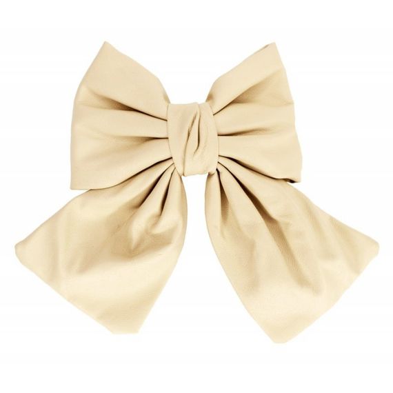 Детская зацепка-бант 0901-191-13 эко-кожа, молочный