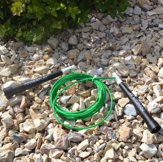 Скакалка швидкісна Паверплей 4202 Ultra Speed Rope Зелена (2,9m.) | Зображення 4