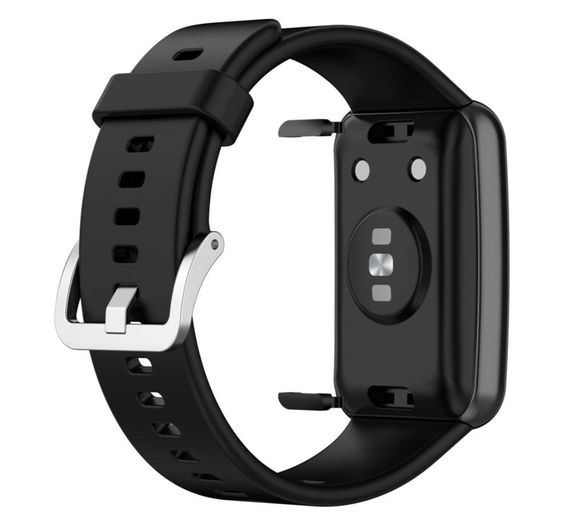 Силіконовий ремінець Primolux для смарт-годинника Huawei Watch Fit / Fit SE (TIA-B09, TIA-B29, STA-B39) - Black | Зображення 1