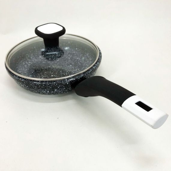 Сковорода UNIQUE UN-5112 18 см з кришкою та гранітним антипригарним покриттям | Зображення 4