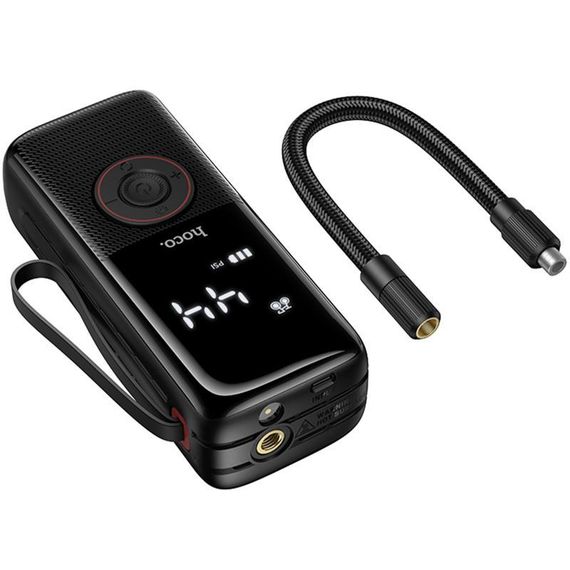 Автомобільний насос Hoco ZP18 Enlighten smart air pump Black | Зображення 4