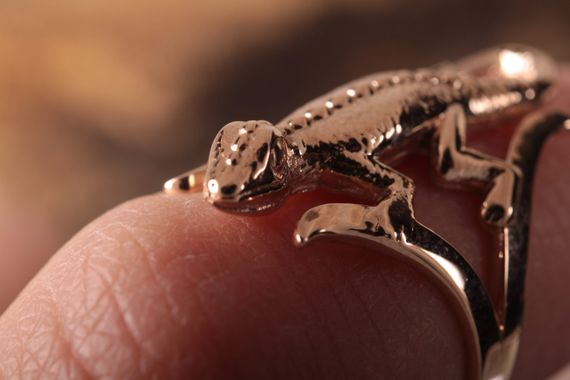 Кольцо с ящерицей из красного золота 14.5 | Зображення 2