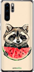 Чохол на Huawei P30 Pro Єнотик з кавуном "4605t-1621-2448"