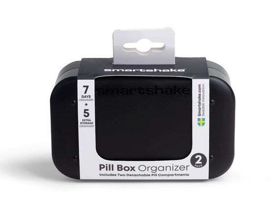 Таблетниця Smartshake Pillbox Organiser 2-pack Black | Зображення 1